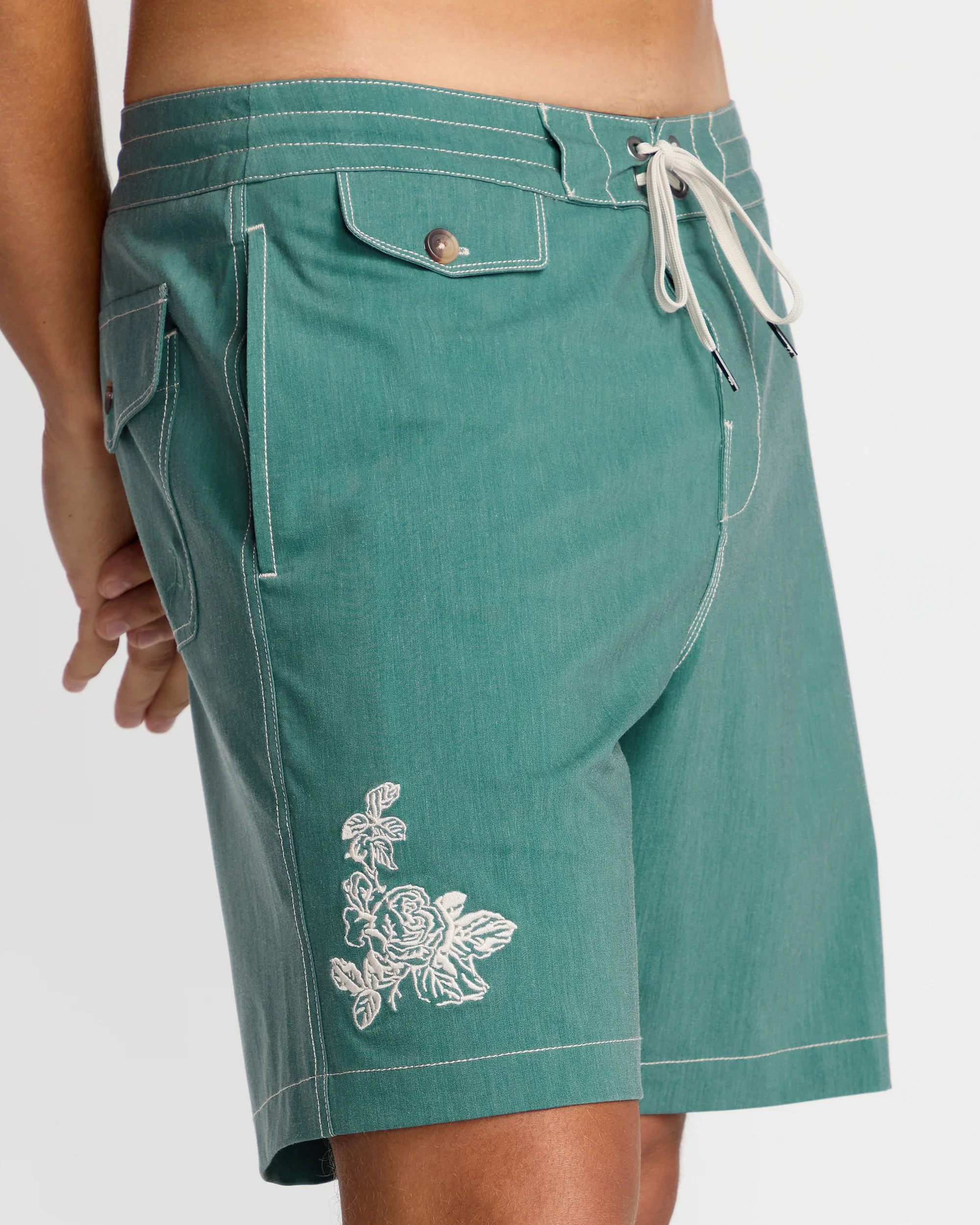 9884-austin-garage-lo-tides-19-boardshorts-teal-11.webp Austin Garage Lo Tides 19" Boardshorts - Teal