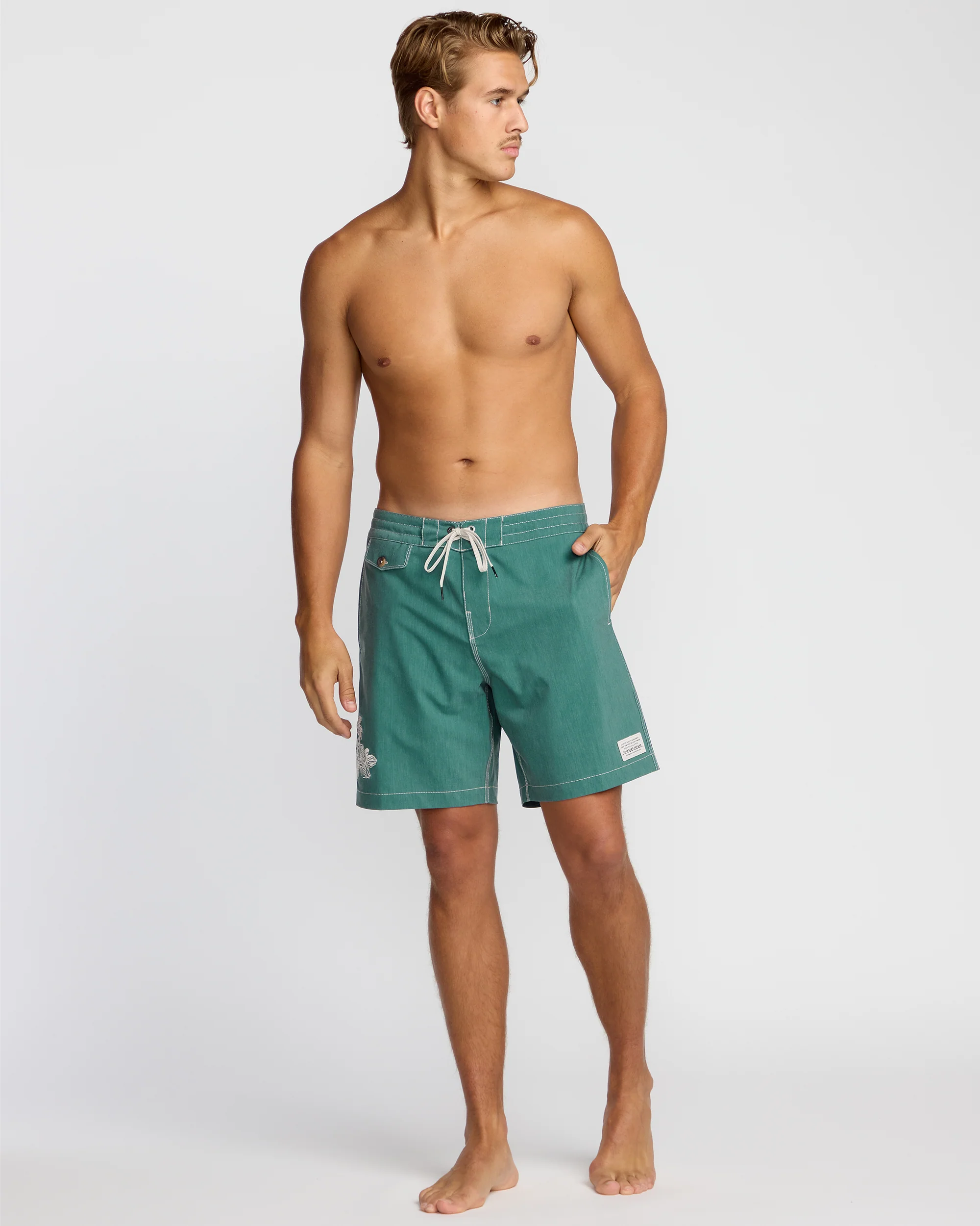9884-austin-garage-lo-tides-19-boardshorts-teal-8.webp Austin Garage Lo Tides 19" Boardshorts - Teal