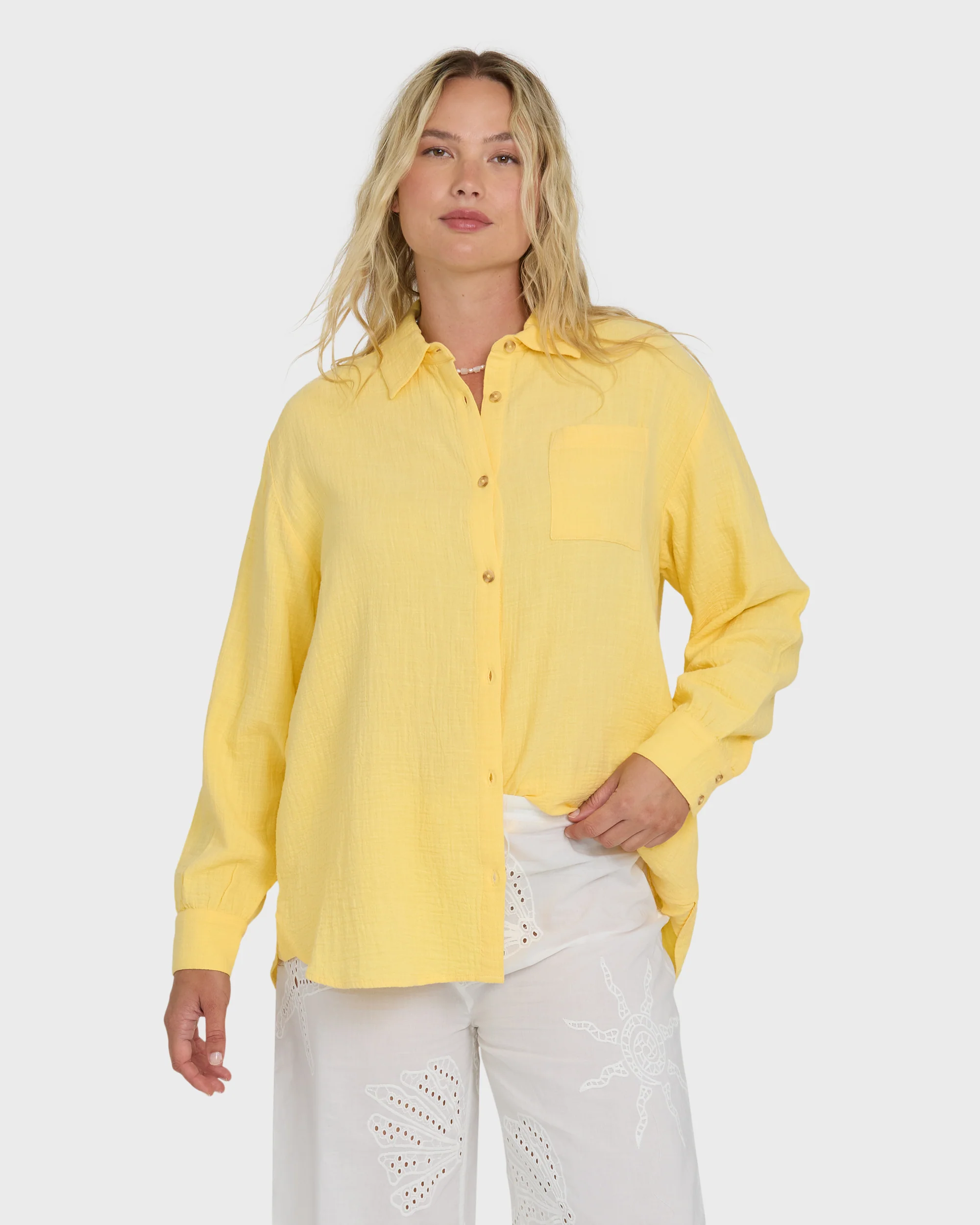 997-wanderer-long-sleeve-woven-top-sundress-6.webp Wanderer Long Sleeve Woven Top - Sundress